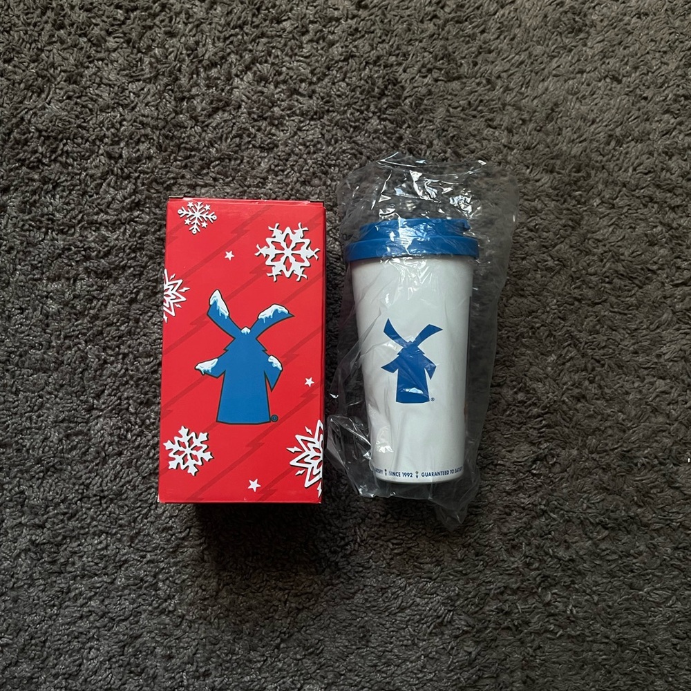 Dutch Bro’s 18oz Steel Tumbler, Blue In Box